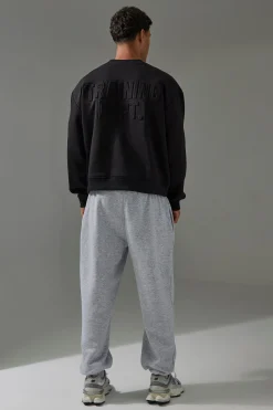 boohooMAN Man Active Training Dept Boxy Embossed Sweatshirt | UK| Hoodies & Sweatshirts