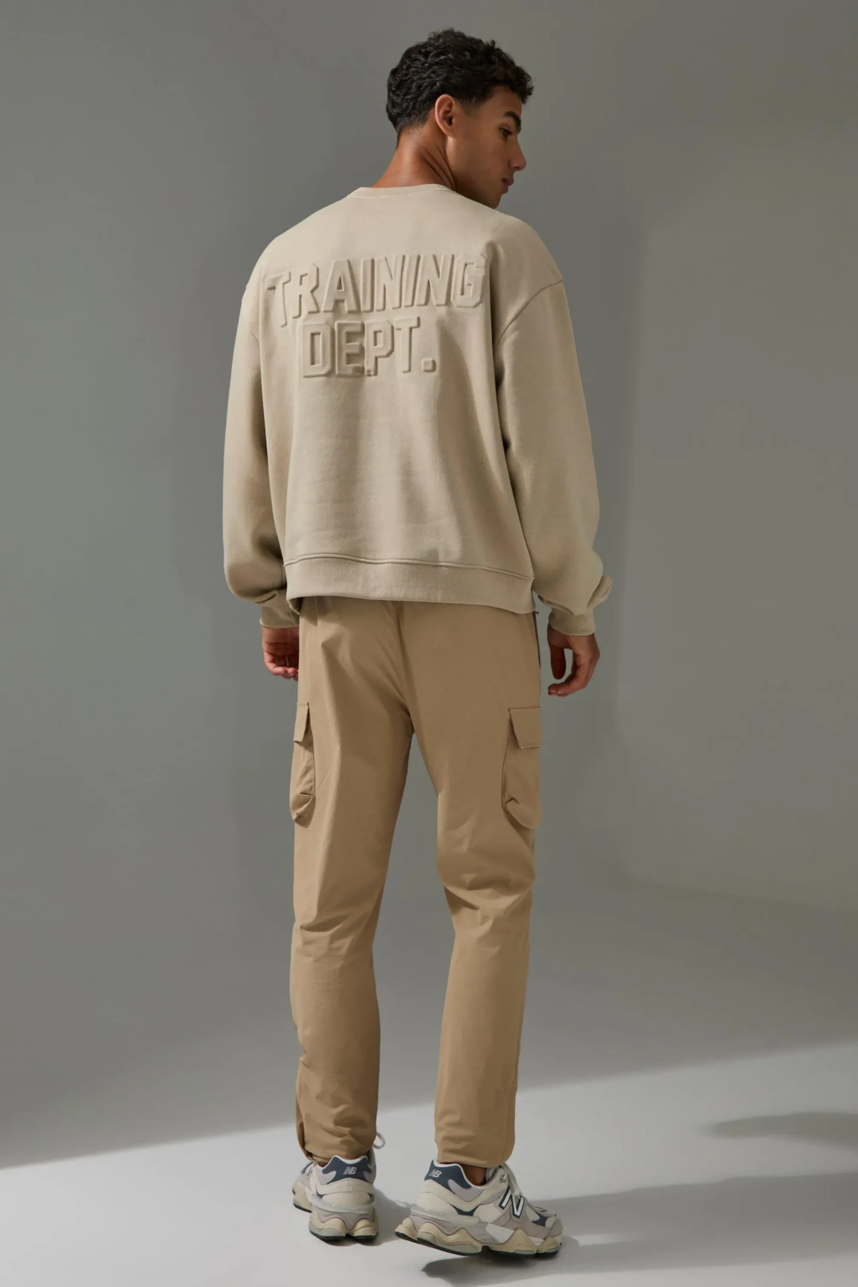 boohooMAN Man Active Training Dept Boxy Embossed Sweatshirt | UK| Hoodies & Sweatshirts