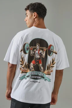 Man Active Weight Lifting Oversized T-shirt | UK^boohooMAN Discount