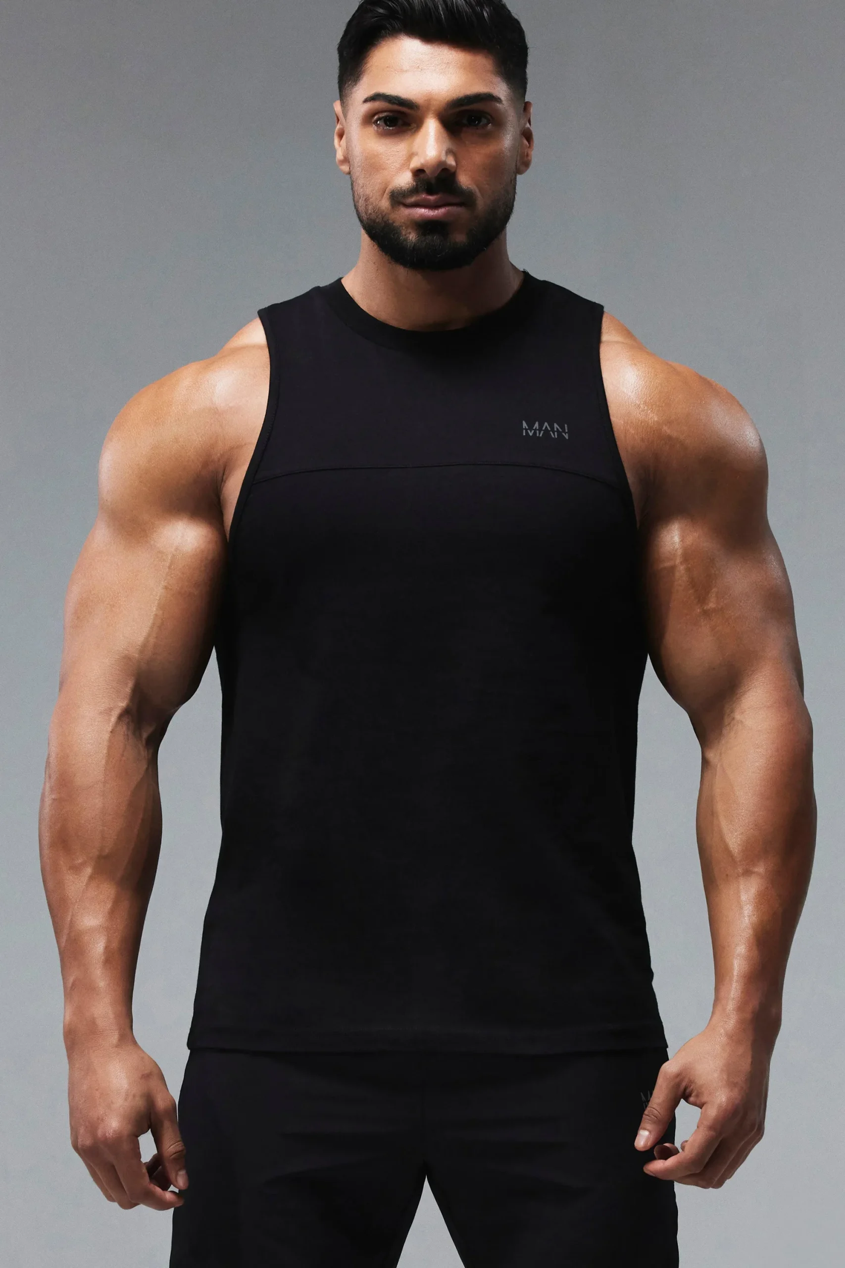 Man Active X Andrei Gym Regjular Fit Racer Tank | UK^boohooMAN Online