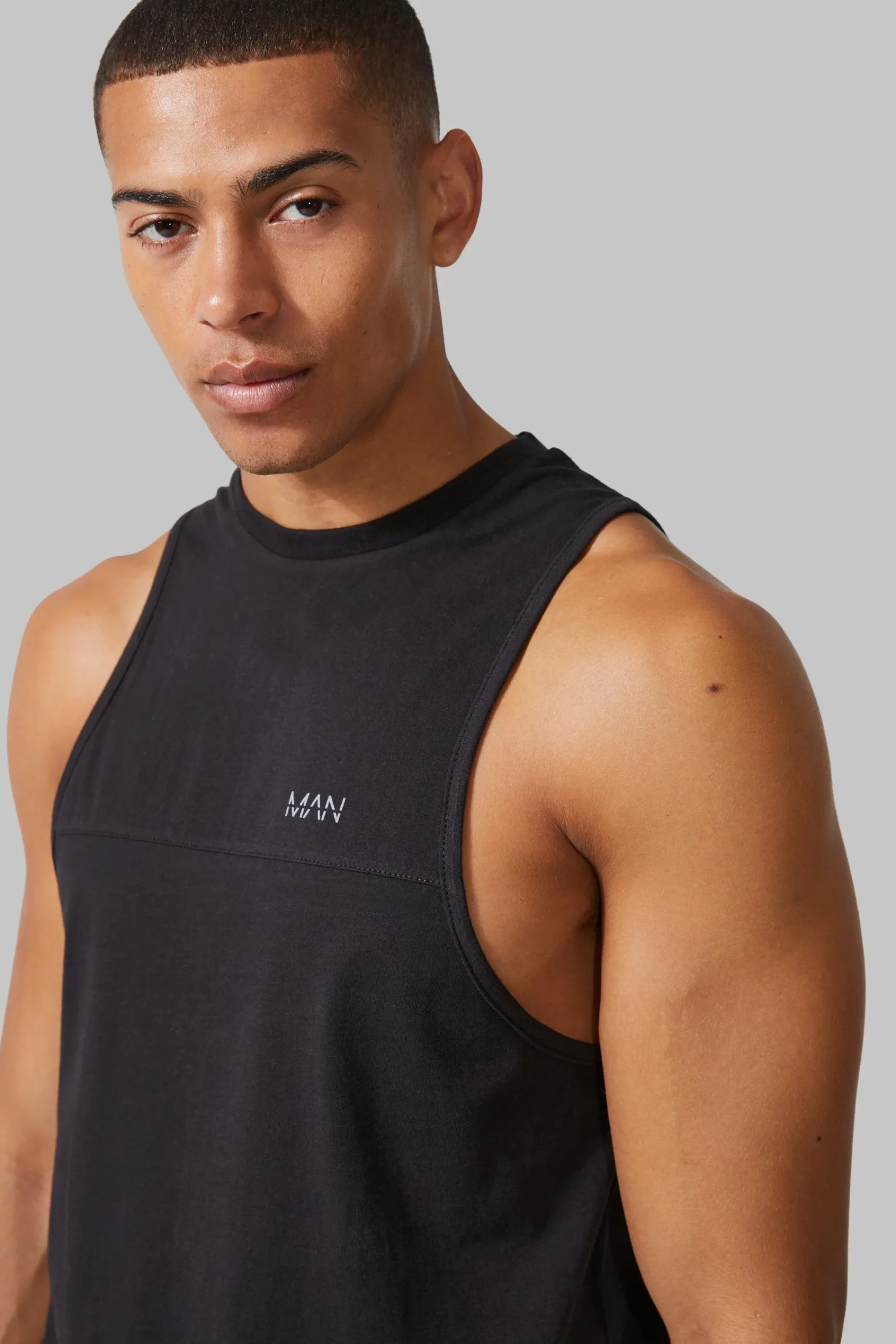 Man Active X Andrei Gym Regjular Fit Racer Tank | UK^boohooMAN Online