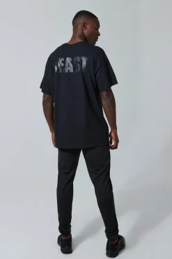 Man Active X Beast Oversized Gym T Shirt | UK^boohooMAN Clearance