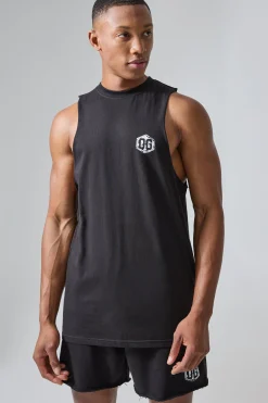 Man Active X Og Gym Drop Arm Regular Fit Tank | UK^boohooMAN
