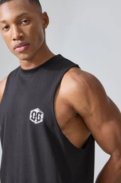 Man Active X Og Gym Drop Arm Regular Fit Tank | UK^boohooMAN