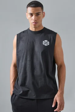 Man Active X OG Gym Drop Arm Oversized Tank | UK^boohooMAN New