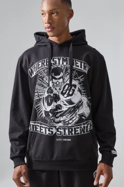 boohooMAN Man Active X Og Gym Oversized Graphic Hoodie | UK| Hoodies & Sweatshirts