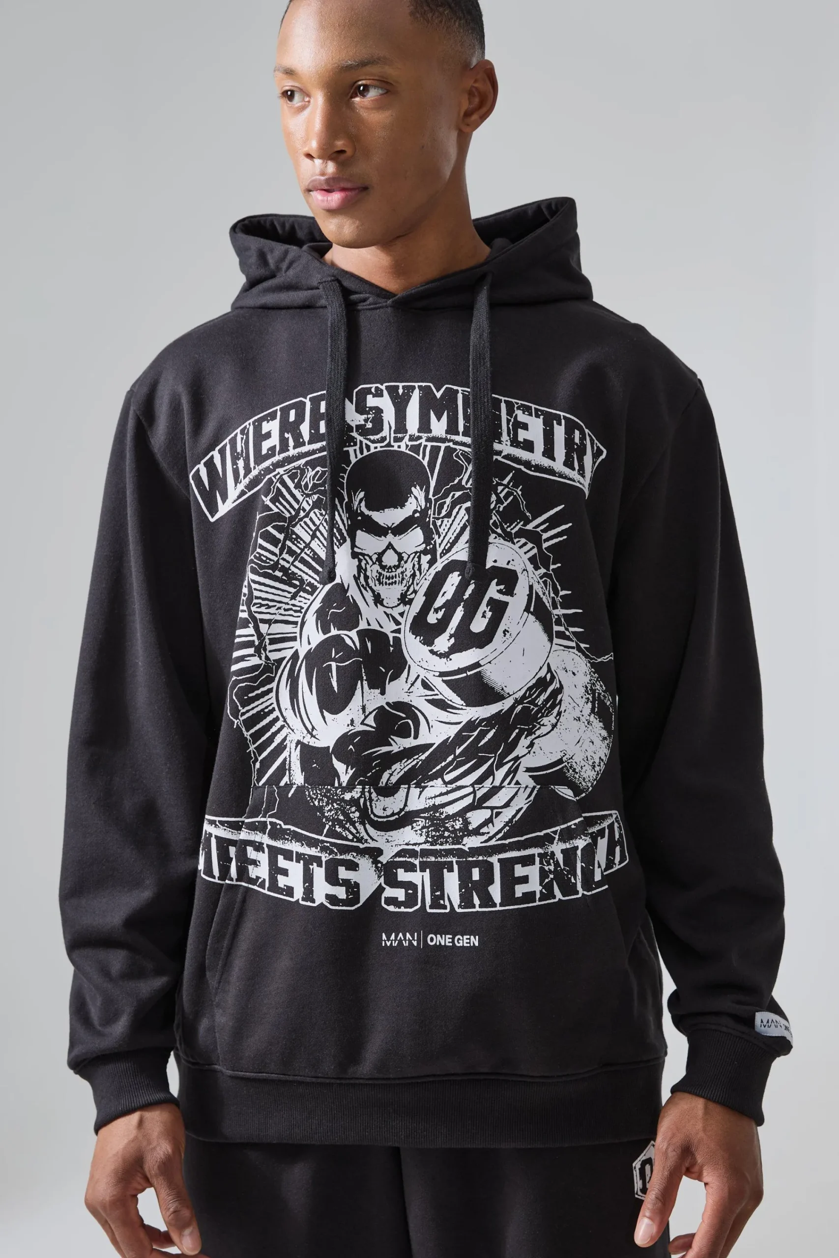 boohooMAN Man Active X Og Gym Oversized Graphic Hoodie | UK| Hoodies & Sweatshirts