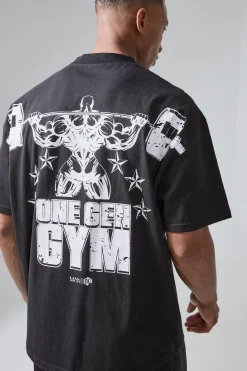 Man Active X Og Gym Oversized Xxl Back Print T-shirt | UK^boohooMAN Online