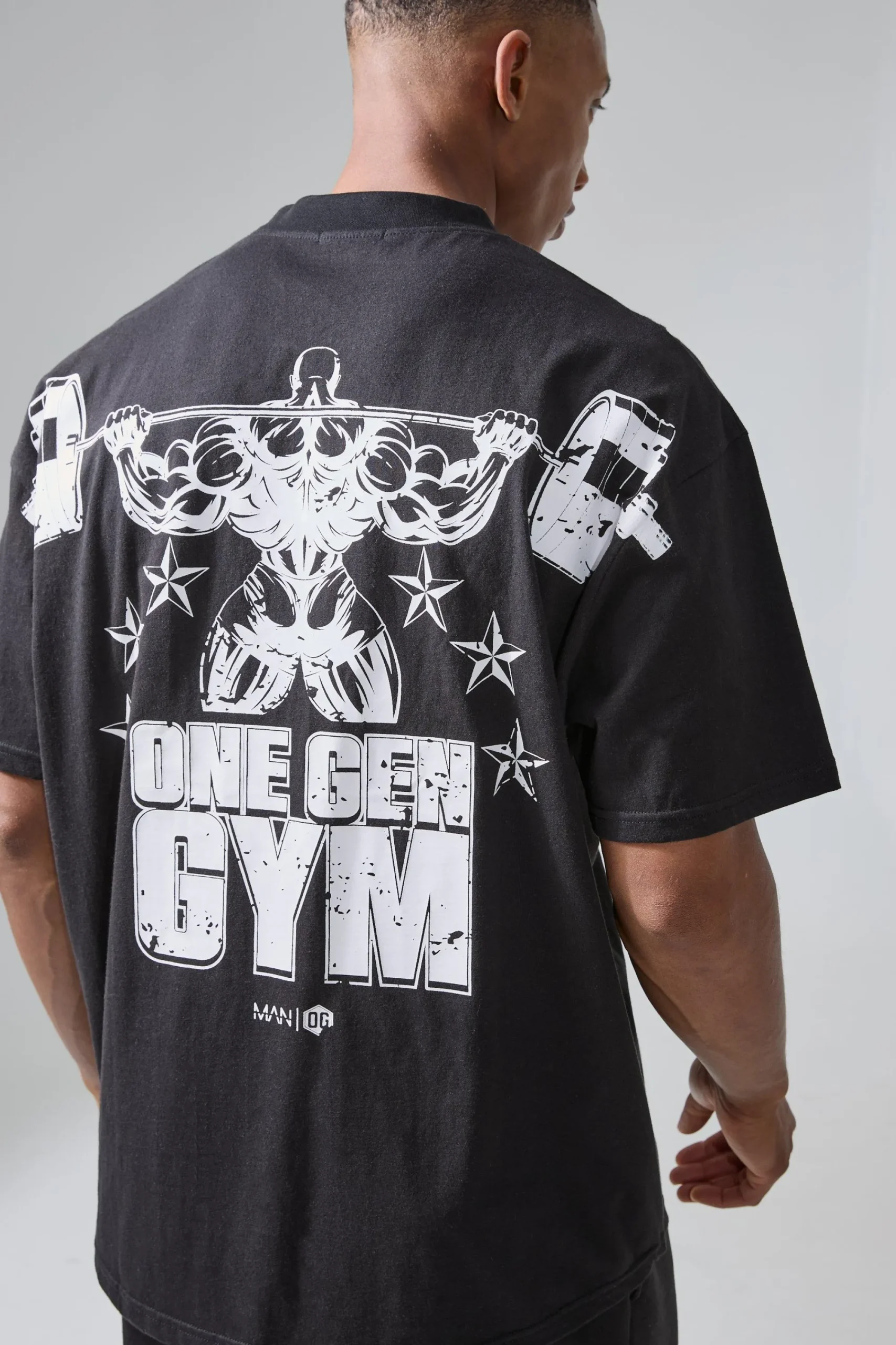 Man Active X Og Gym Oversized Xxl Back Print T-shirt | UK^boohooMAN Online