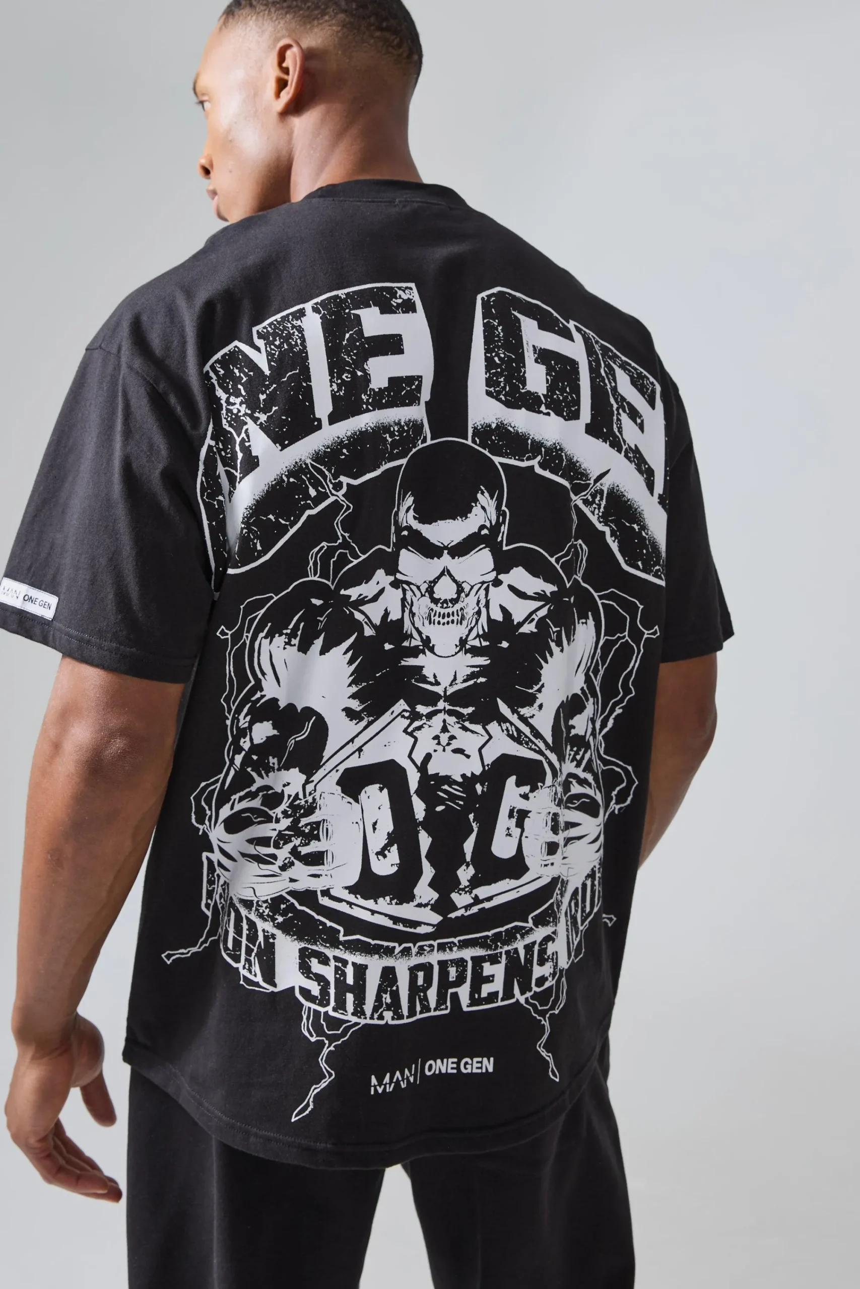 Man Active X Og Gym Oversized Extended Neck T-shirt | UK^boohooMAN Clearance