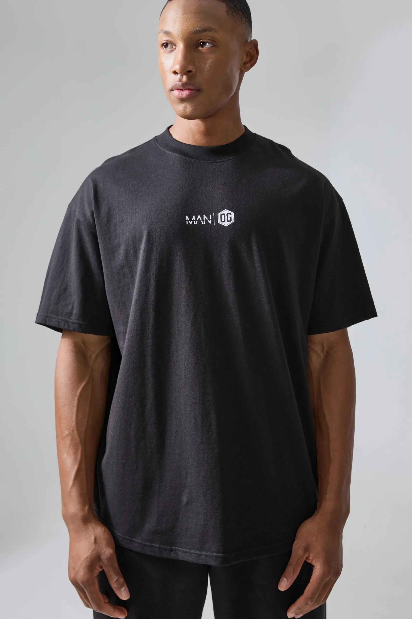 Man Active X Og Gym Oversized Extended Neck T-shirt | UK^boohooMAN Clearance