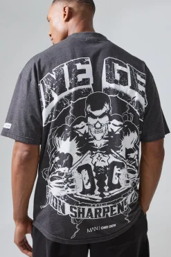 Man Active X Og Gym Oversized Extended Neck T-shirt | UK^boohooMAN Outlet