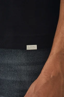 Man Boxy Heavy Interlock Ribbed Cuff T-shirt | UK^boohooMAN Hot