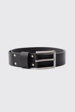 boohooMAN Man Branding Debossed Pu Belt In | UK| Belts