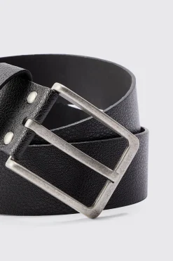 boohooMAN Man Branding Debossed Pu Belt In | UK| Belts