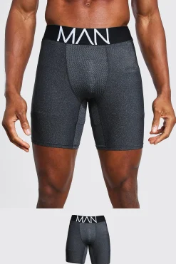 boohooMAN MAN Dash Contrast Stitch Long Length Sports Boxer | UK| Underwear & Socks|Underwear & Socks