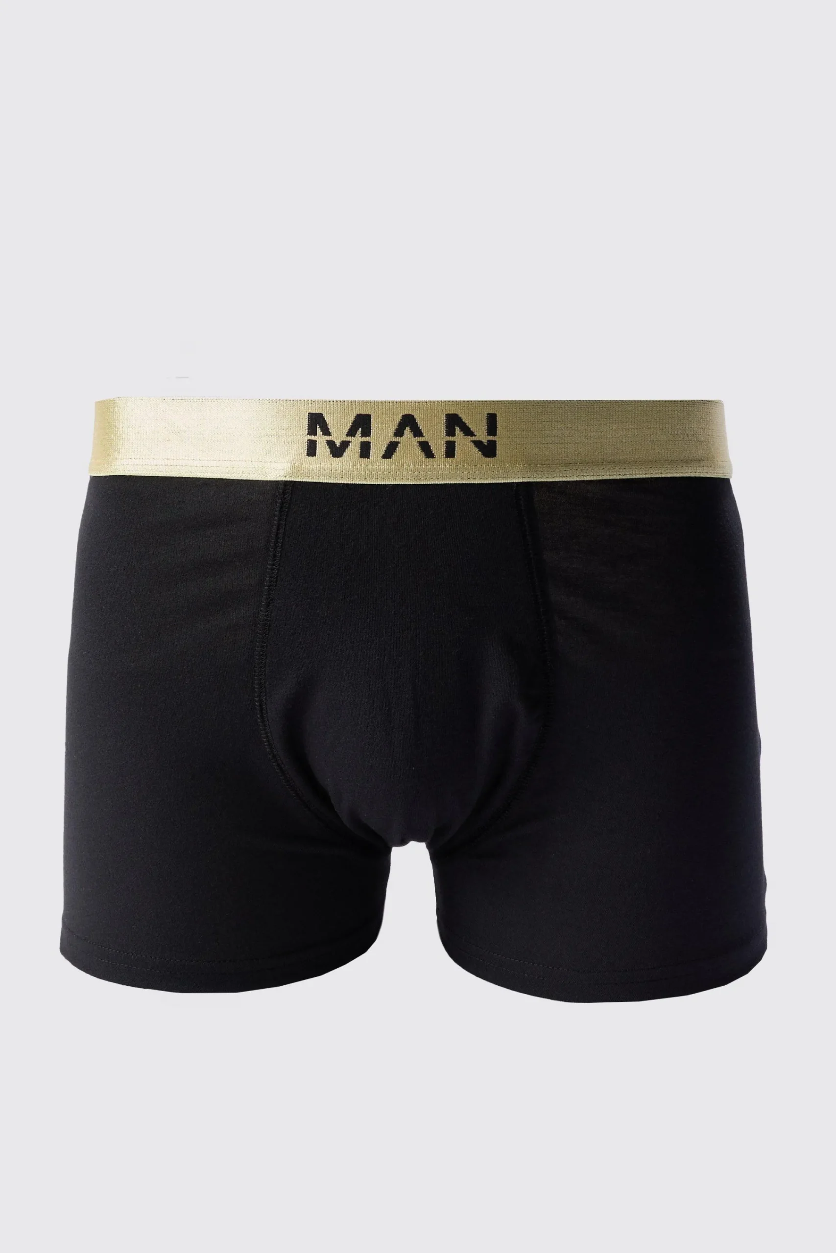 boohooMAN Man Dash Gold Waistband Boxers In | UK| Underwear & Socks|Underwear & Socks