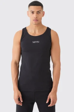 Man Dash Muscle Fit Vest | UK^boohooMAN