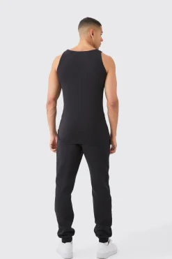 Man Dash Muscle Fit Vest | UK^boohooMAN