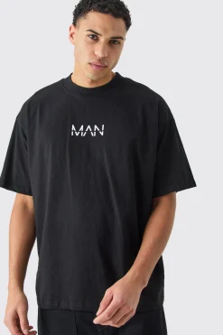 Man Dash Oversized Basic Extended Neck T-shirt | UK^boohooMAN New