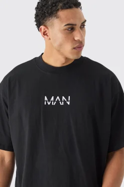 Man Dash Oversized Basic Extended Neck T-shirt | UK^boohooMAN New