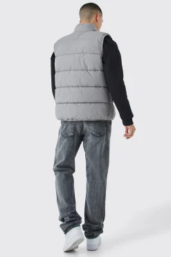 boohooMAN Man Dash Quilted Funnel Neck Gilet | UK| Coats & Jackets