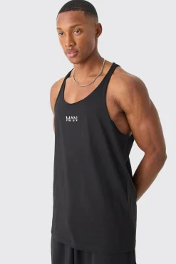 Man Dash Racer Back Basic Vest | UK^boohooMAN New