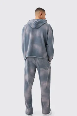 boohooMAN Man Embroidery Oversized Sun Bleached Wash Hoodie | UK| Hoodies & Sweatshirts