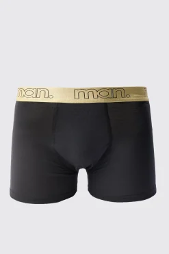 boohooMAN Man Gold Waistband Boxer | UK| Underwear & Socks|Underwear & Socks