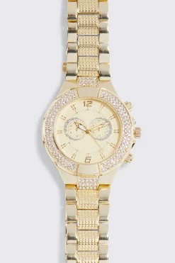 boohooMAN Man Iced Classic Watch With Gift Box | UK| Jewellery & Watches