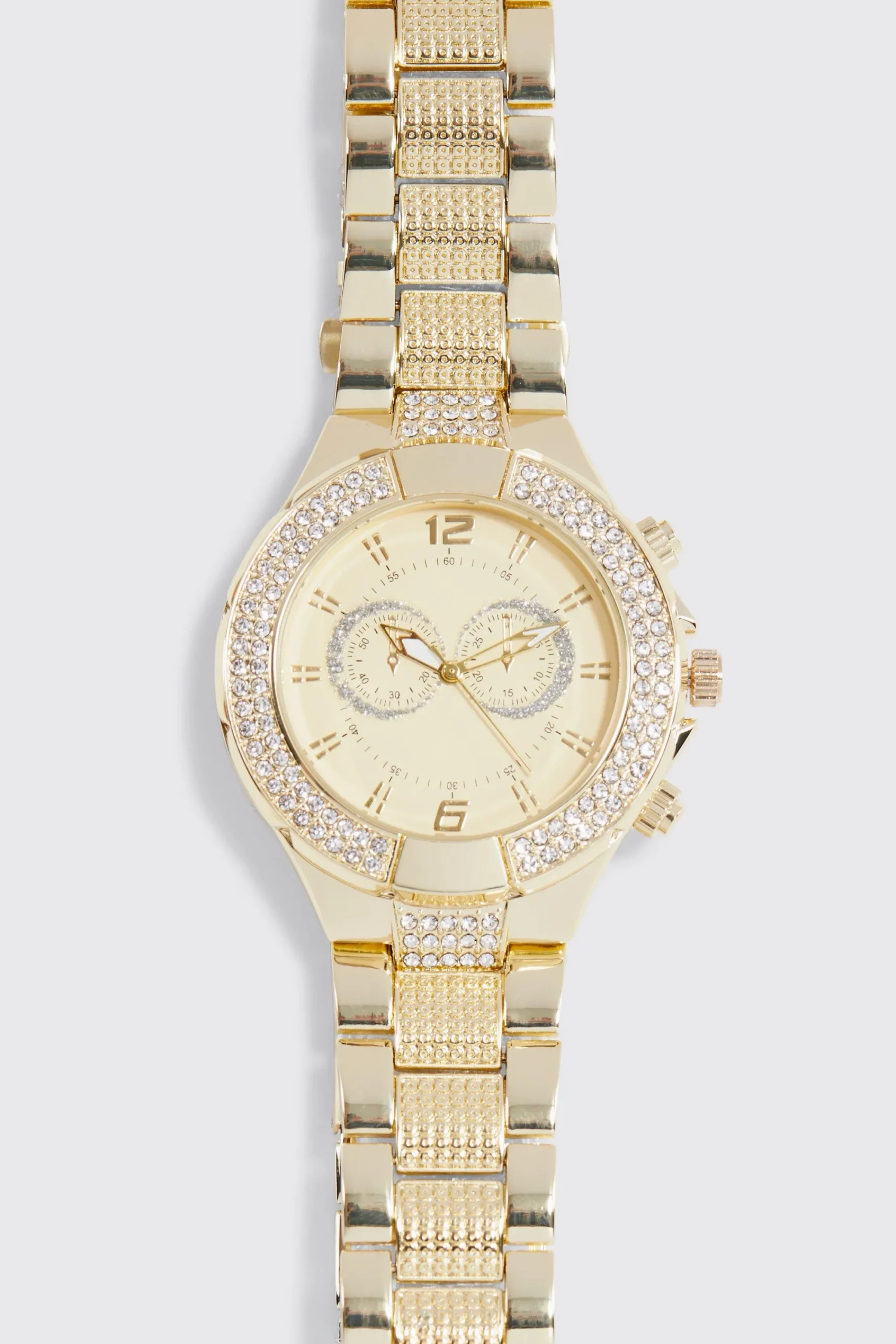 boohooMAN Man Iced Classic Watch With Gift Box | UK| Jewellery & Watches