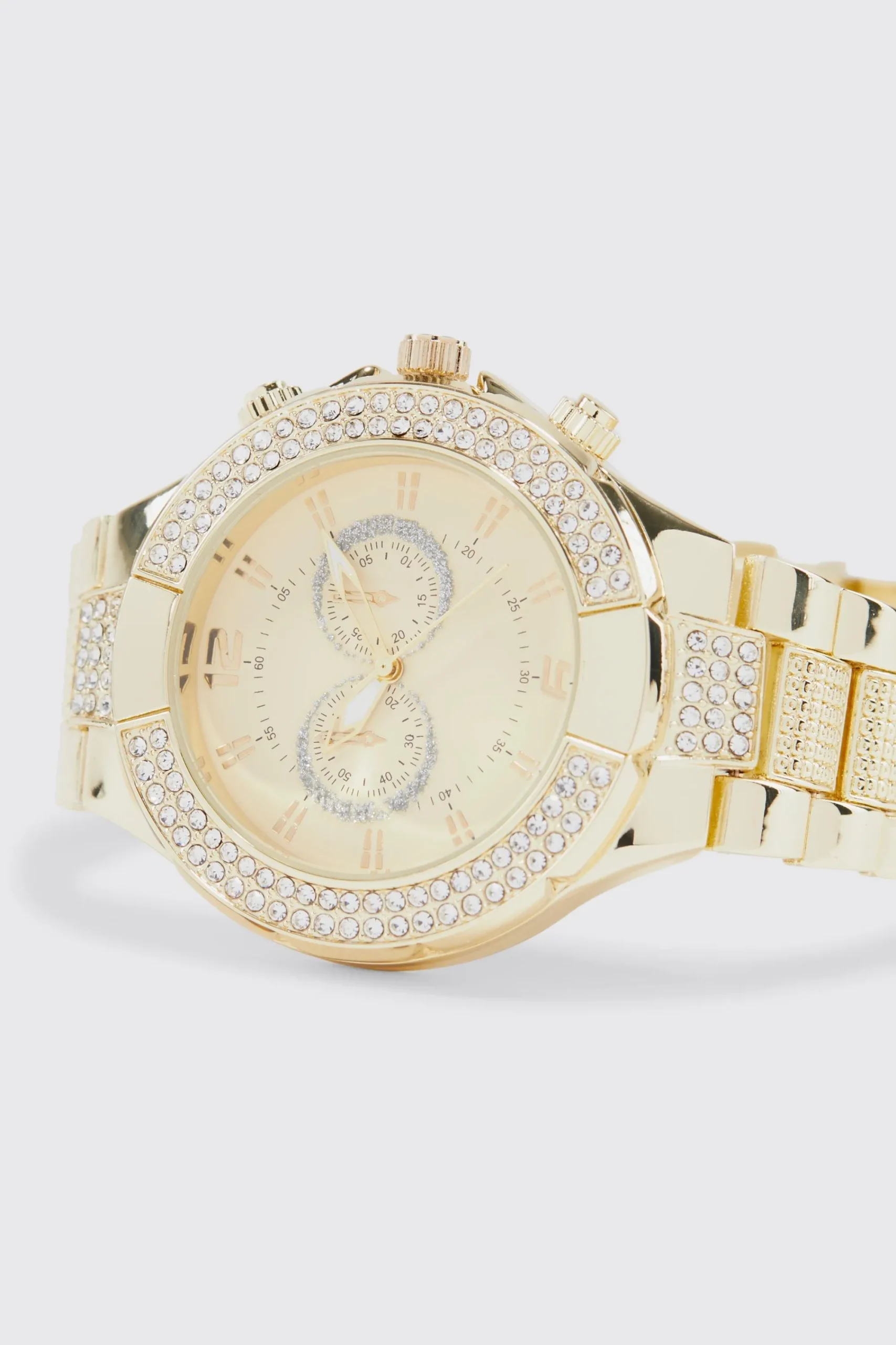 boohooMAN Man Iced Classic Watch With Gift Box | UK| Jewellery & Watches