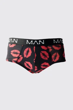 boohooMAN Man Lips Printed Briefs | UK| Underwear & Socks|Underwear & Socks