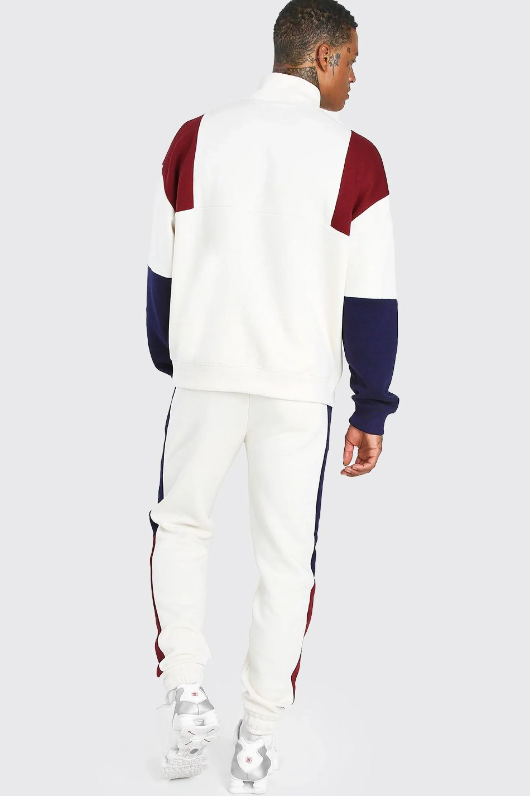 boohooMAN Man Official Colour Block Half Zip Tracksuit | UK| Tracksuits