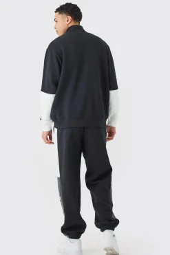 boohooMAN Man Official Colour Block Half Zip Tracksuit | UK| Tracksuits