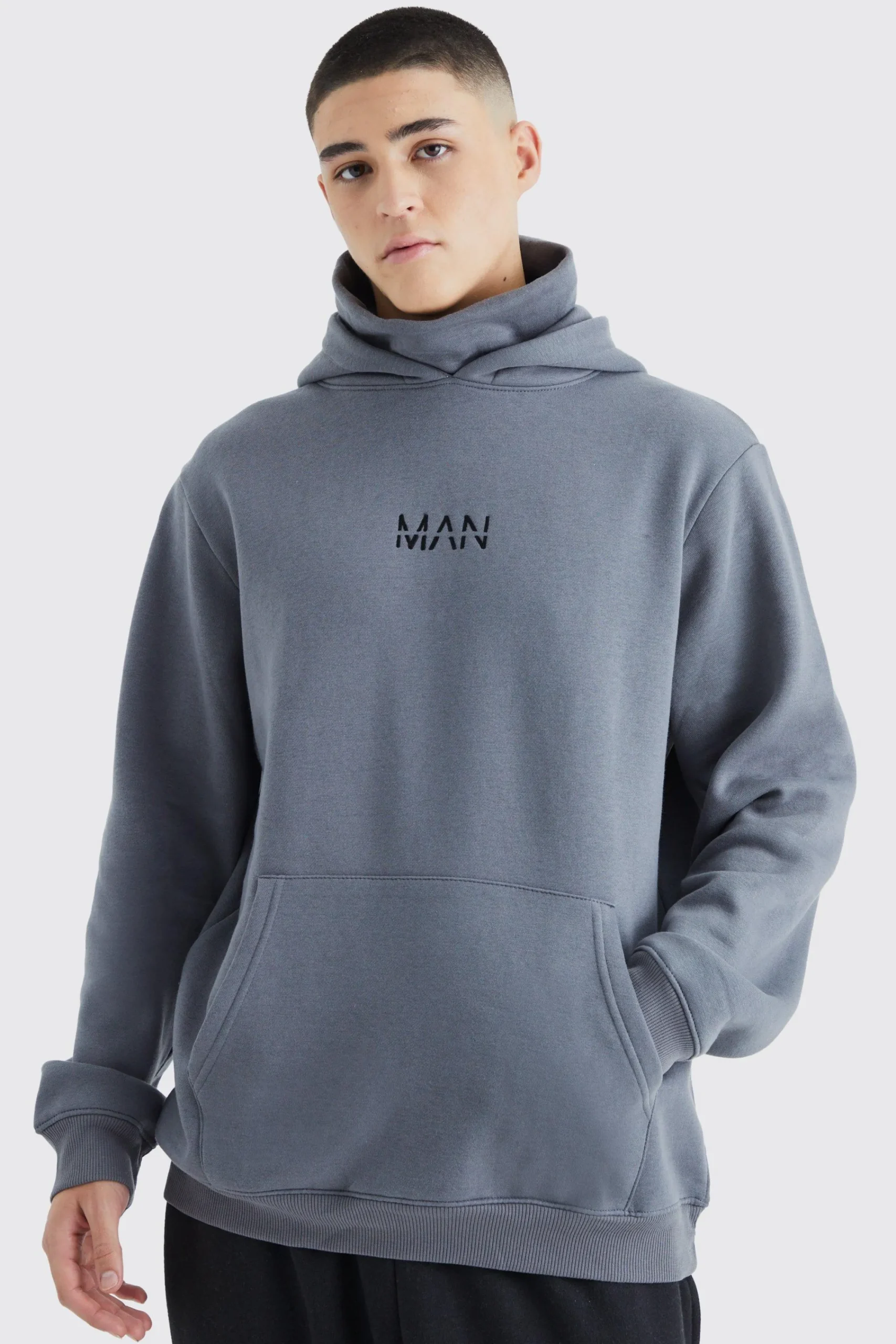 boohooMAN Man Official Jersey Hoodie With Snood | UK| Hoodies & Sweatshirts