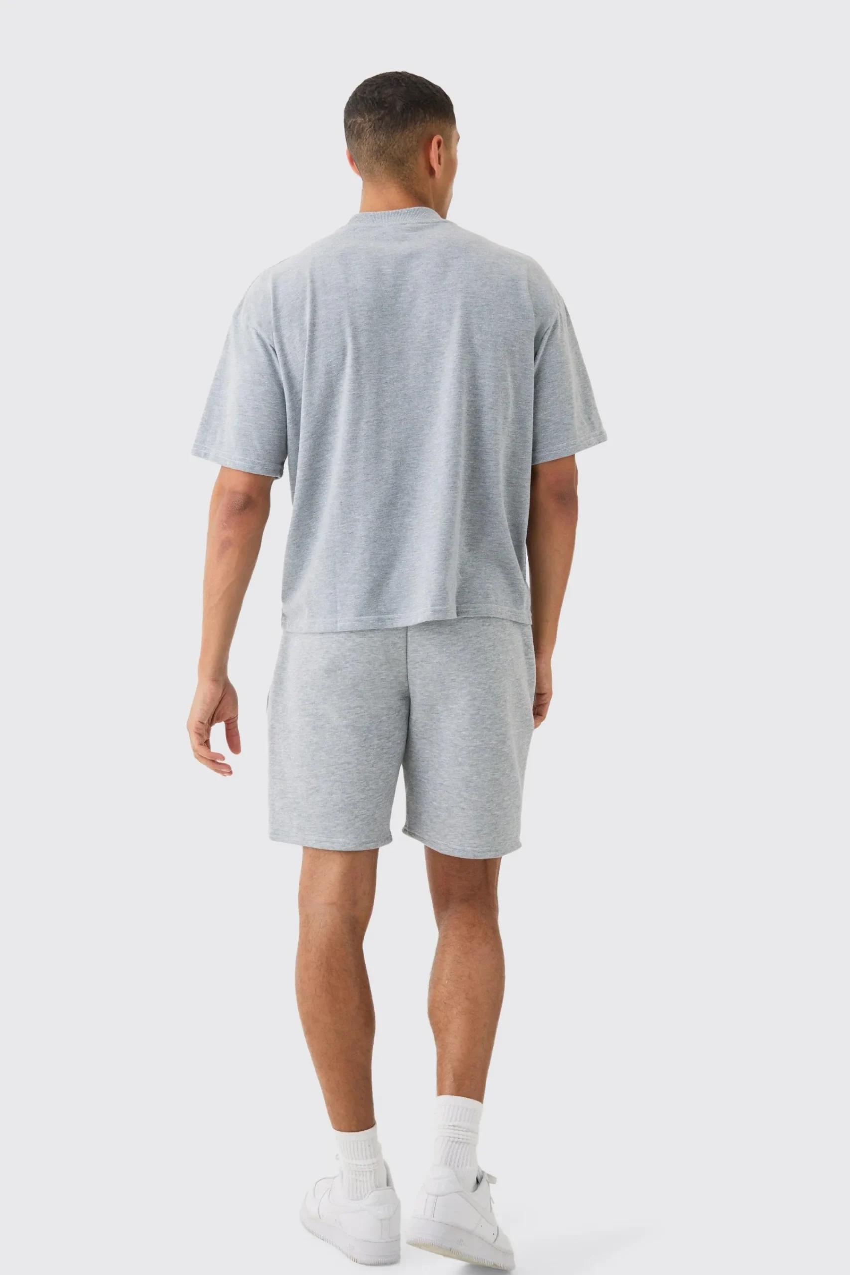 boohooMAN Man Oversized Boxy Contrast Stitch T-shirt Gusset Shorts Set | UK| Sets & Co-Ords|Tracksuits