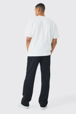 Man Oversized Extended Neck Heavy Interlock T-shirt | UK^boohooMAN Hot