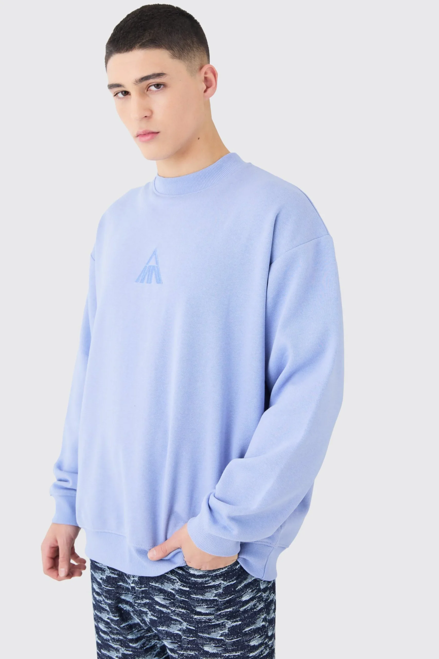 boohooMAN Man Oversized Extended Neck Sweatshirt | UK| Hoodies & Sweatshirts