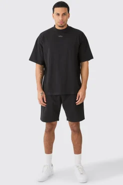 boohooMAN Man Oversized Extended Neck T-shirt And Relaxed Short Set | UK| Shorts|Sets & Co-Ords
