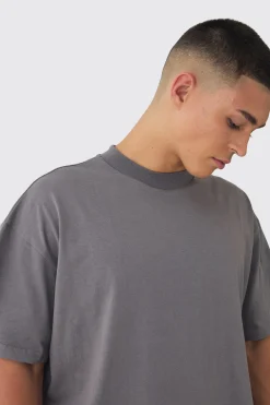 Man Oversized Extended Neck Heavyweight T-shirt | UK^boohooMAN Clearance