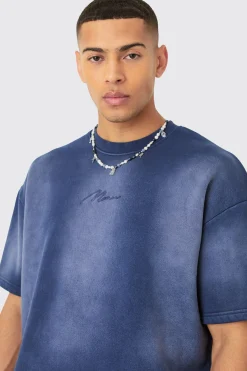 boohooMAN Man Oversized Half Sleeve Sun Bleach Sweatshirt | UK| Hoodies & Sweatshirts