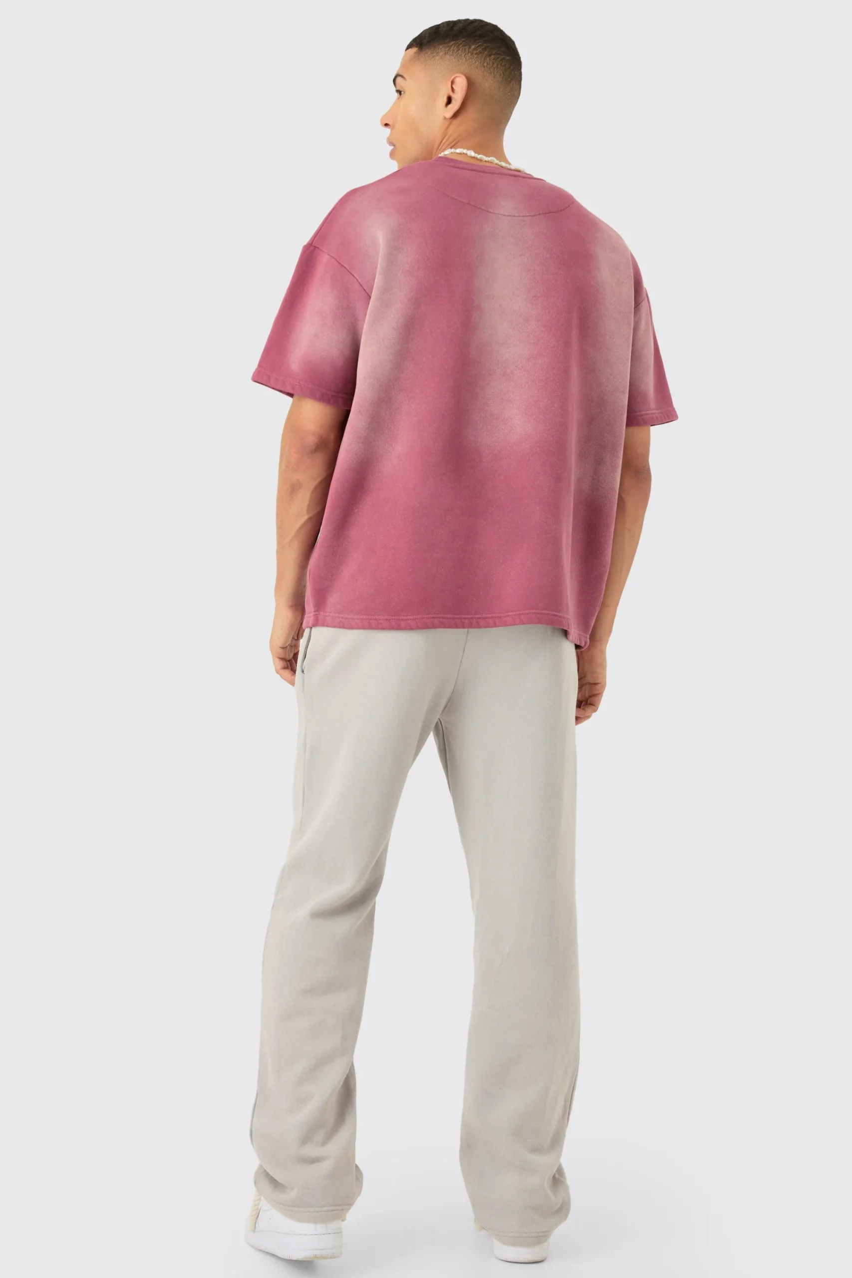 boohooMAN Man Oversized Half Sleeve Sun Bleach Sweatshirt | UK| Hoodies & Sweatshirts