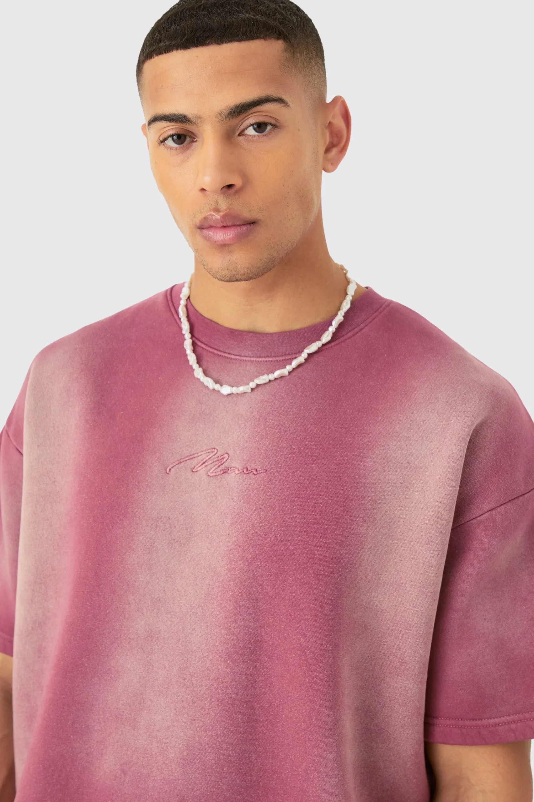 boohooMAN Man Oversized Half Sleeve Sun Bleach Sweatshirt | UK| Hoodies & Sweatshirts