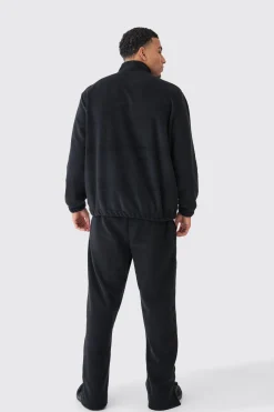 boohooMAN Man Oversized Quarter Zip Funnel Neck Fleece Tracksuit | UK| Tracksuits