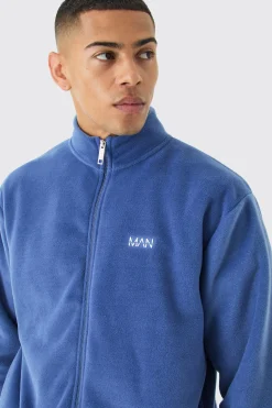 boohooMAN Man Oversized Zip Through Funnel Neck Fleece Tracksuit | UK| Tracksuits