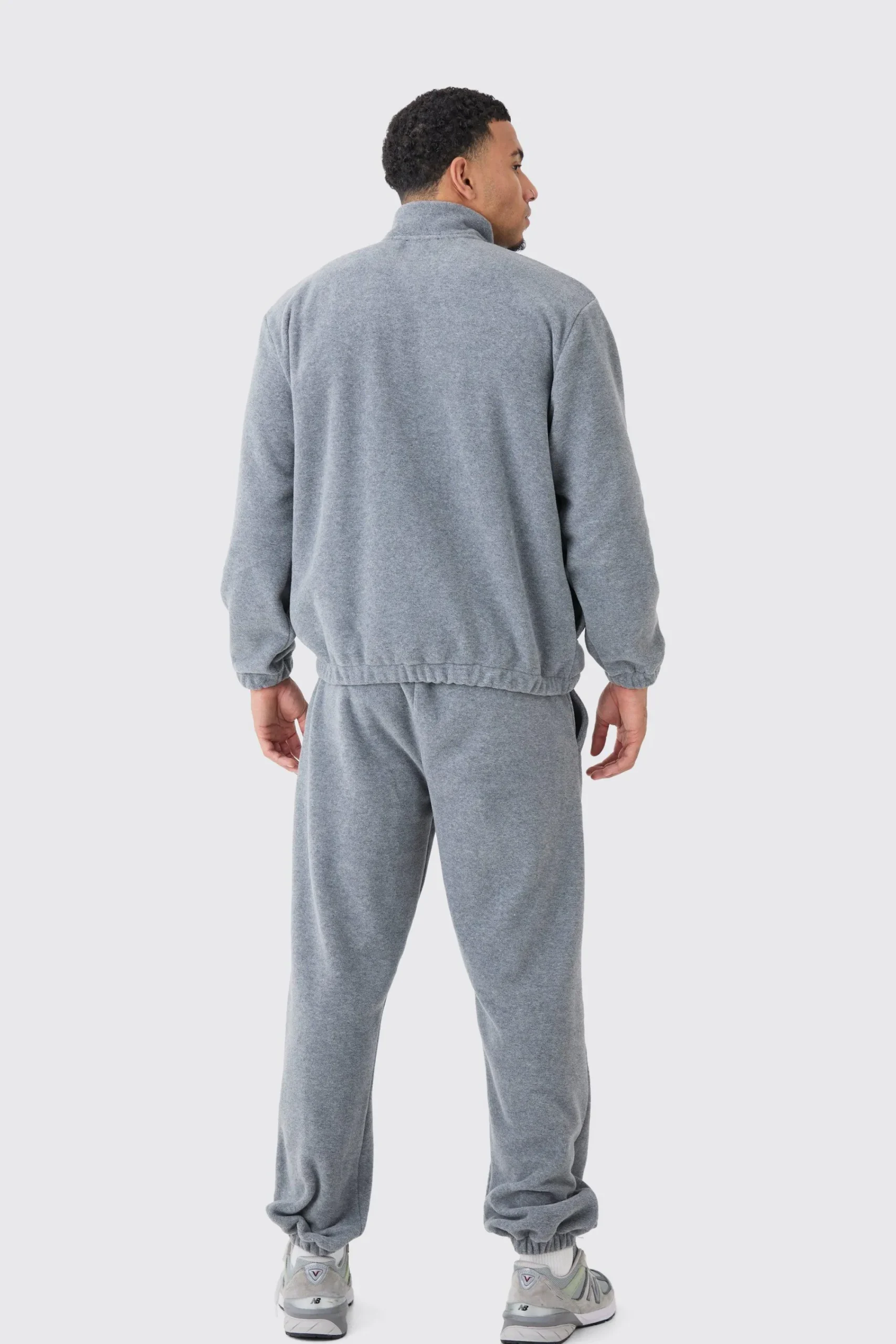 boohooMAN Man Oversized Zip Through Funnel Neck Fleece Tracksuit | UK| Tracksuits