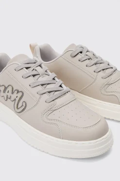 boohooMAN Man PU Chunky Sole Trainer In | UK| Trainers & Hi-Tops