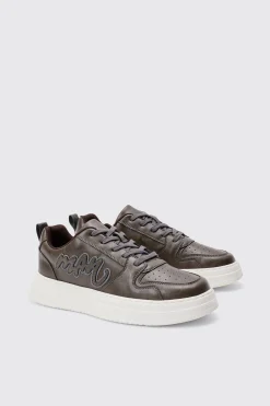 boohooMAN Man PU Chunky Sole Trainer In | UK| Trainers & Hi-Tops