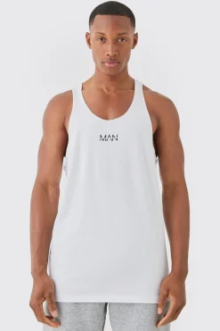 Man Racer Back Basic Vest | UK^boohooMAN